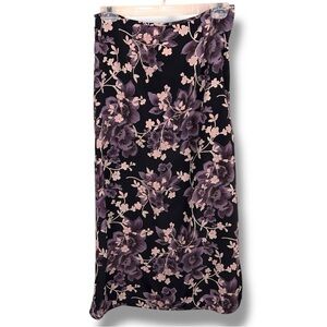 Vintage Small Hana Purple Floral Maxi Skirt Lightweight Womens Vintage 16
